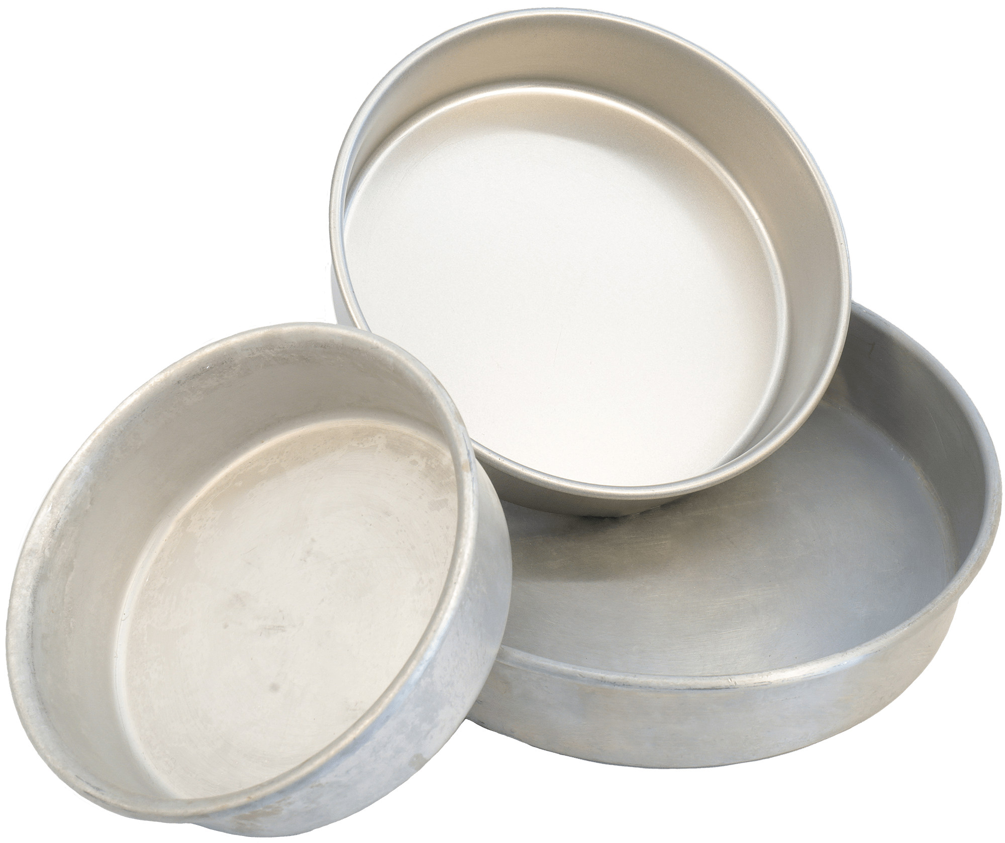 3 cake pans 8’’, 9’’, 10’’