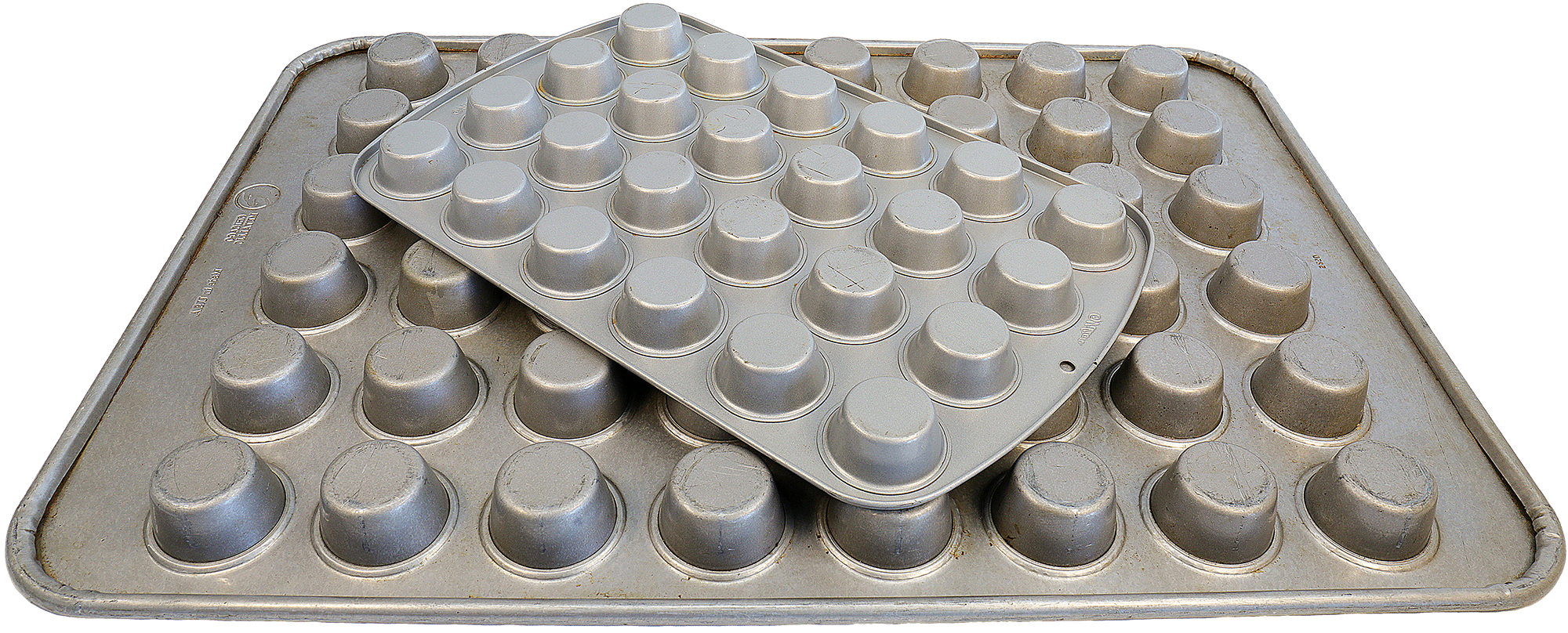 48 cavity miniature muffin tins turned upside down.