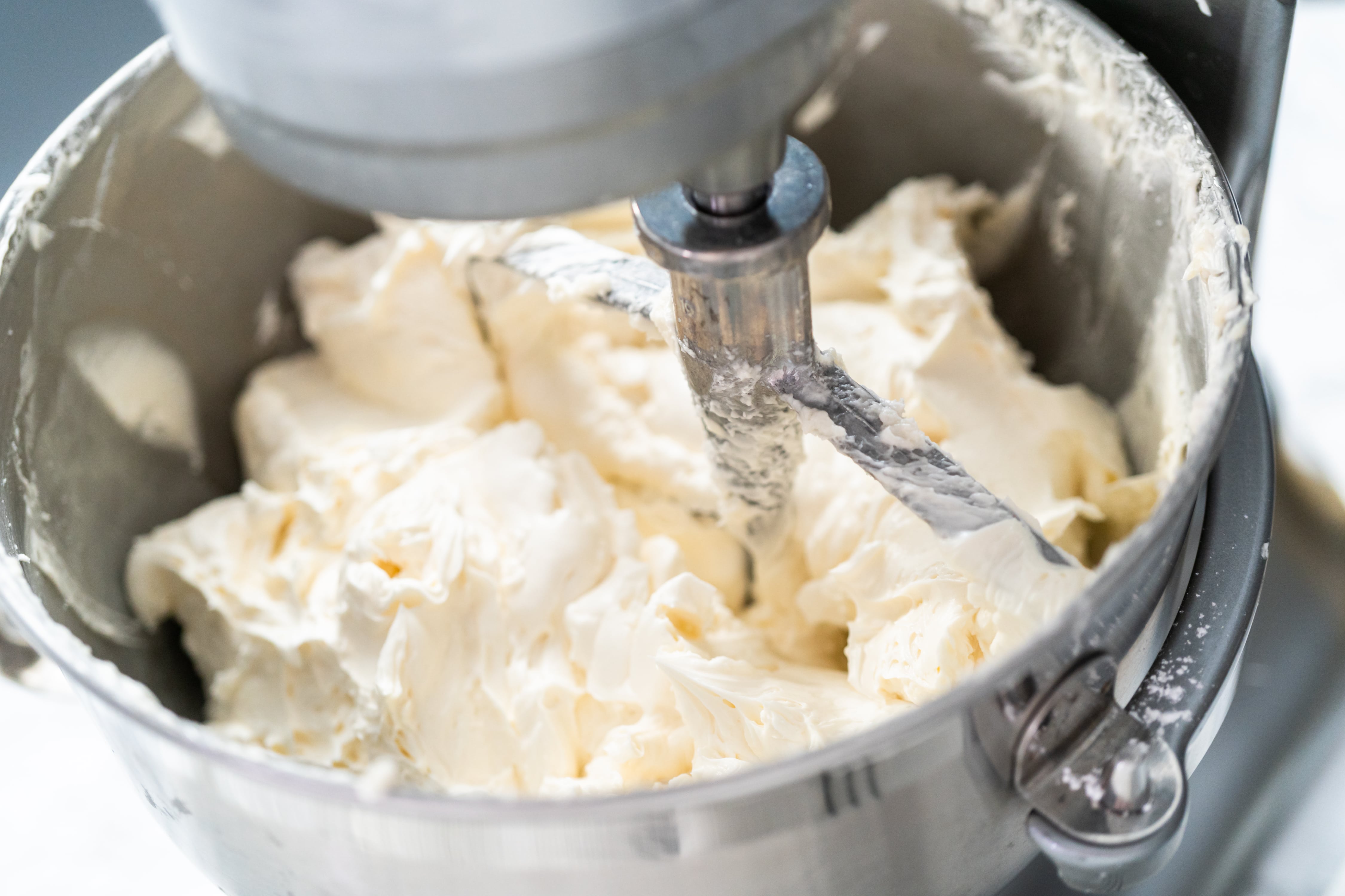 Making buttercream frosting for decorating.